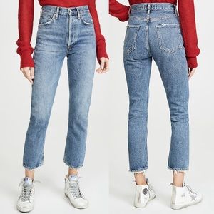AGOLDE Riley Frequency High Rise Straight Jeans 24